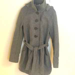 💕Women Gray peacoat